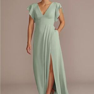 Elegant Dusty Sage Maxi Dress